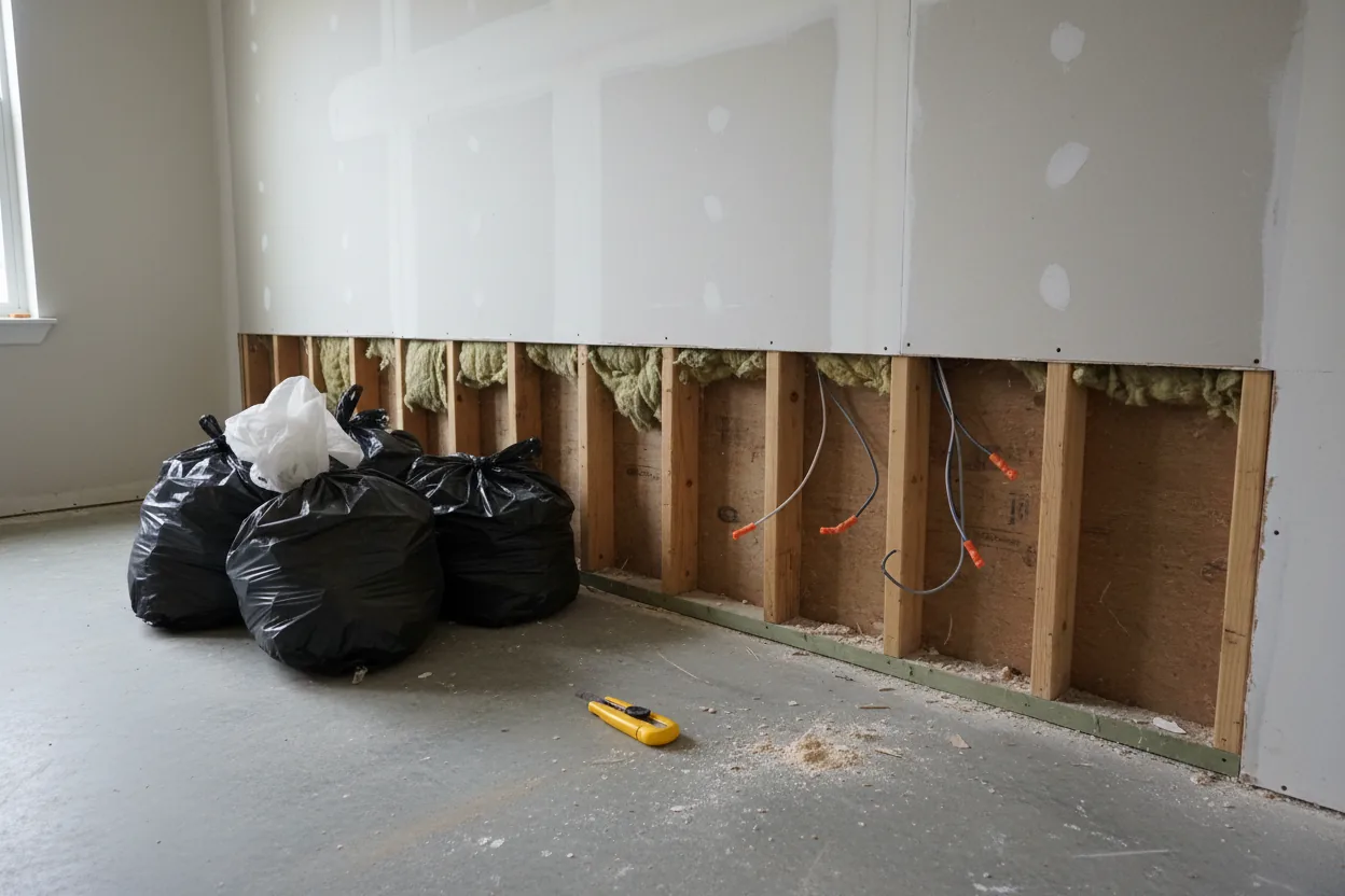Wet drywall removal in Gainesville and Alachua County, Florida